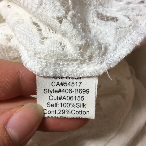 Bailey 44 Sheer Collared Button Up With Lace - Picture 7 of 8